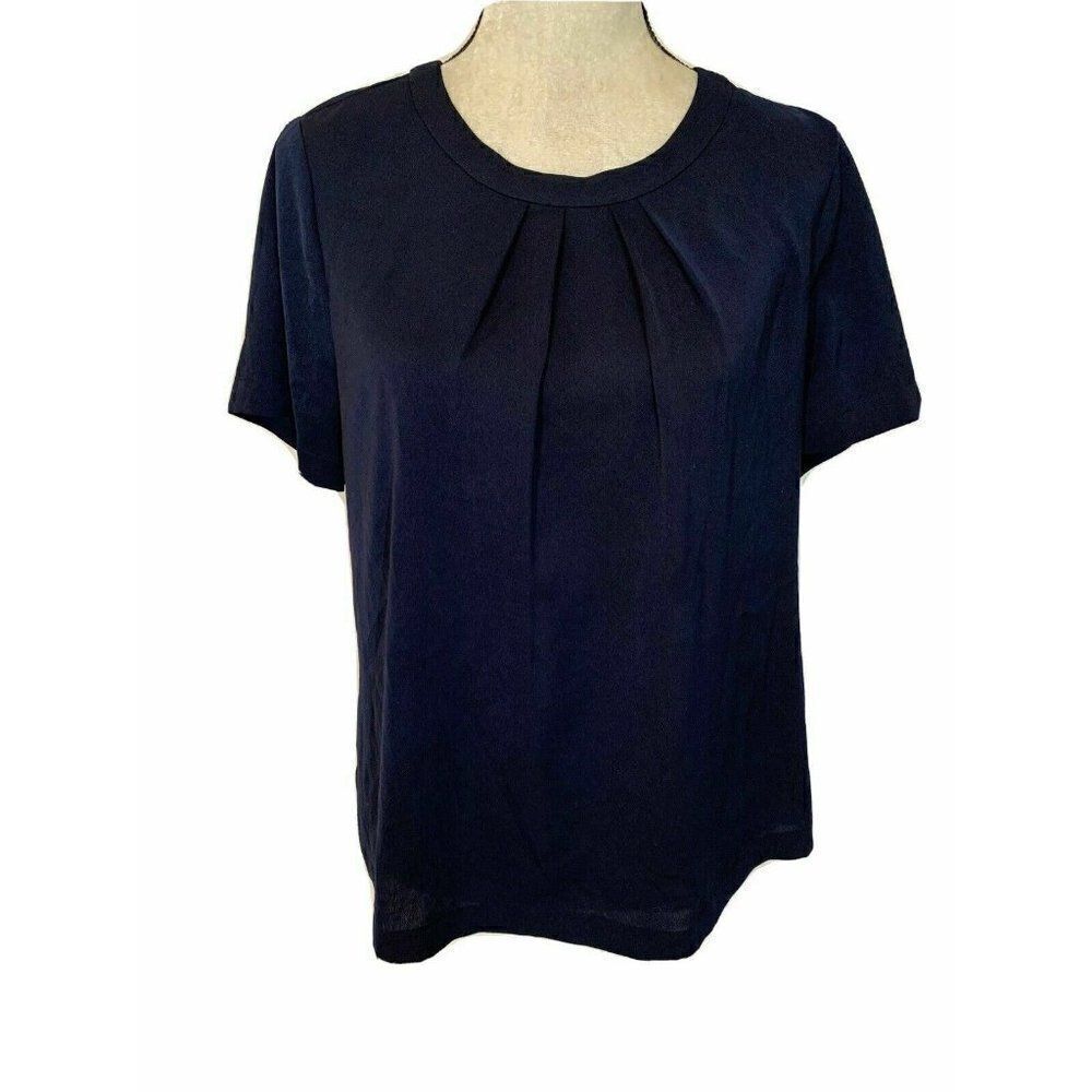 J Crew Navy Blue Short Sleeve Crew Neck top